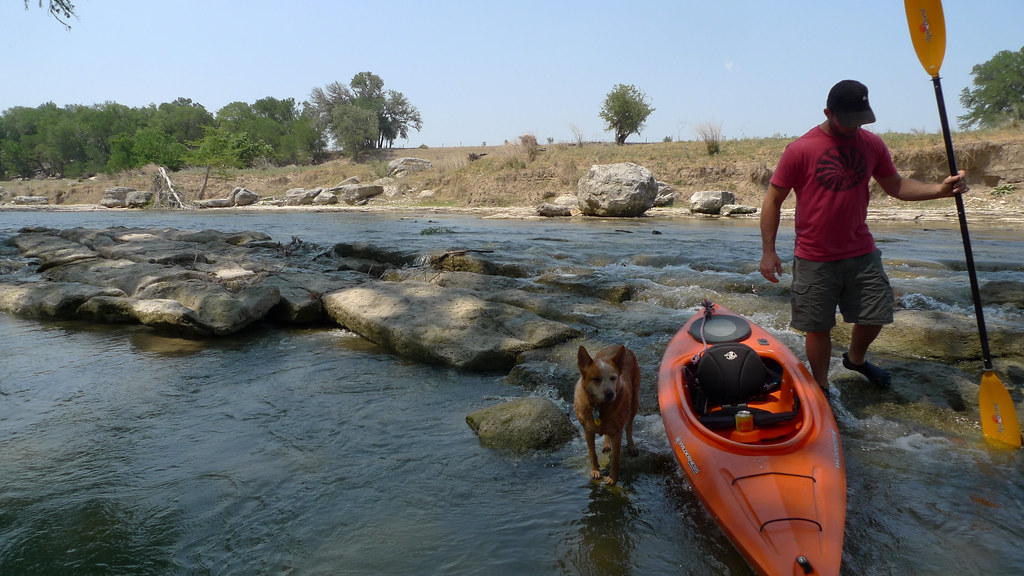 Kayak fishing the Guadalupe River